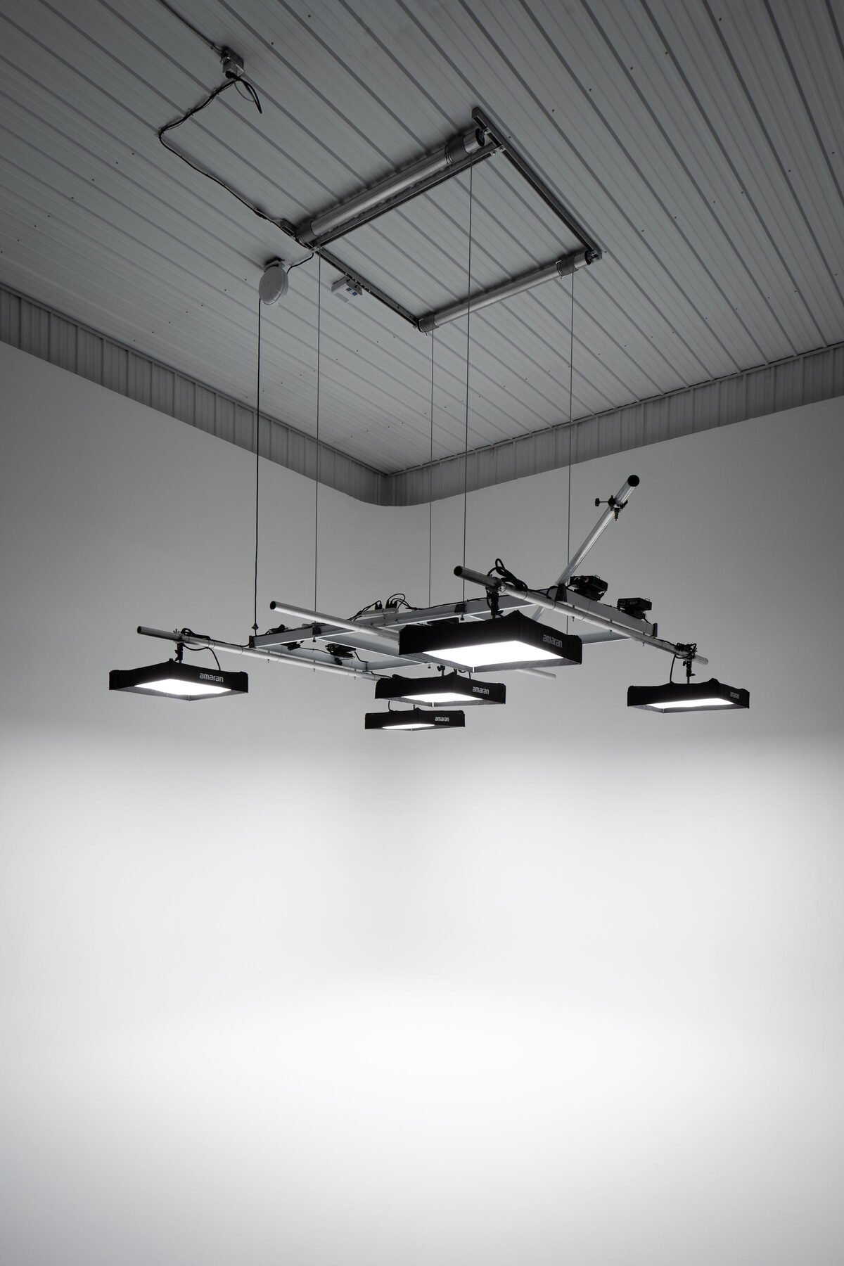 Studio lighting rig installation