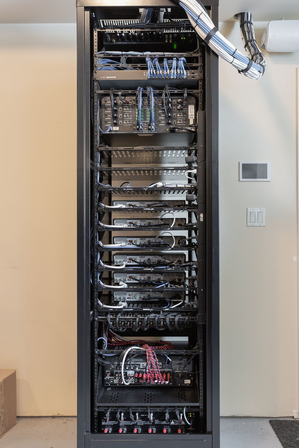 Structured wiring and network rack